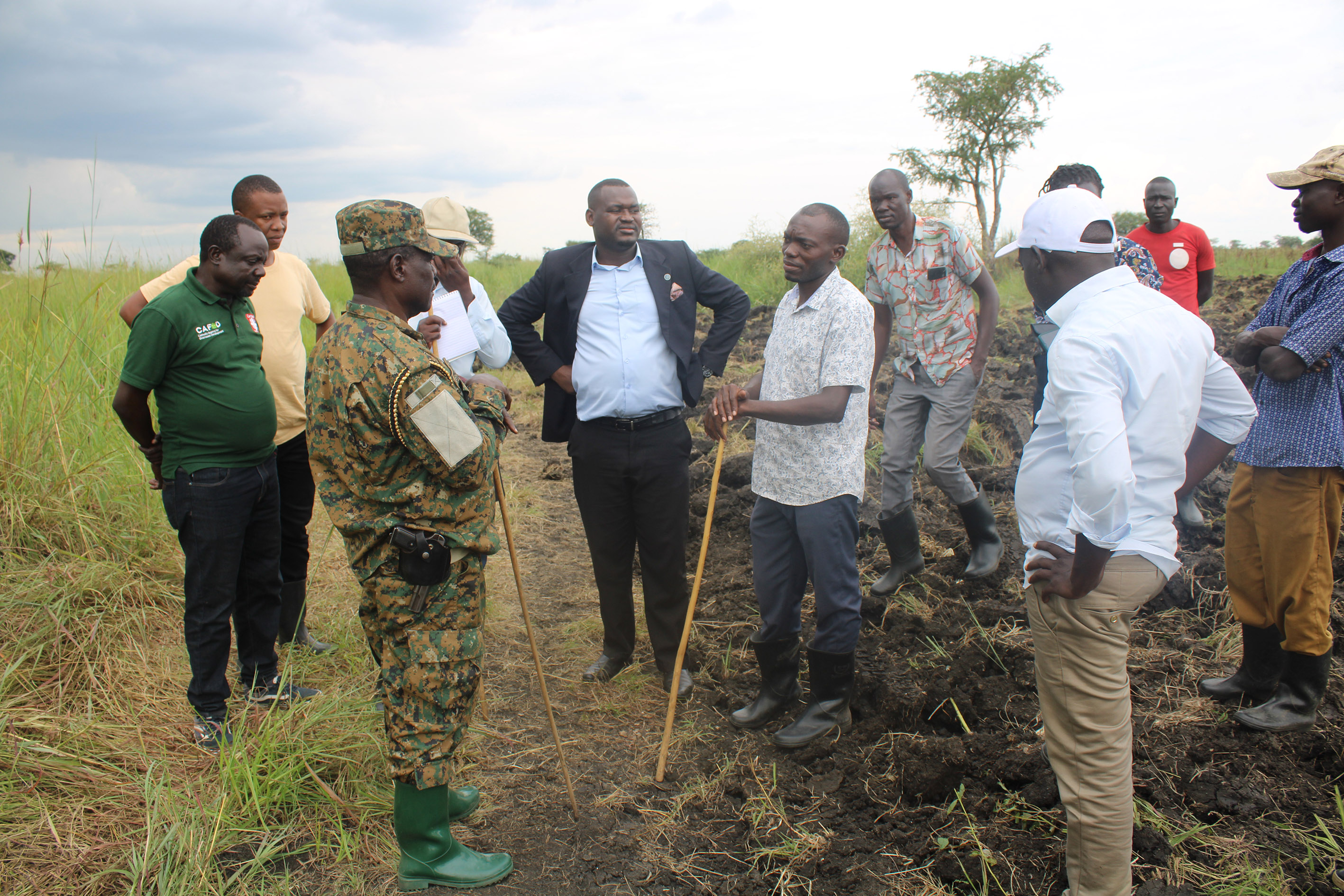 District and UPDF leaders interacting in the bush 