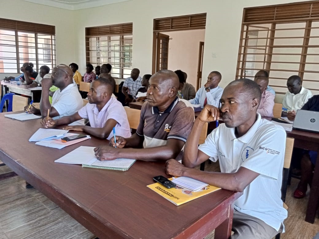 The stakeholders of Kapelebyong district during the dissemination of new Operation and Maintenance Framework last week. Photo by Emmanuel Opio.